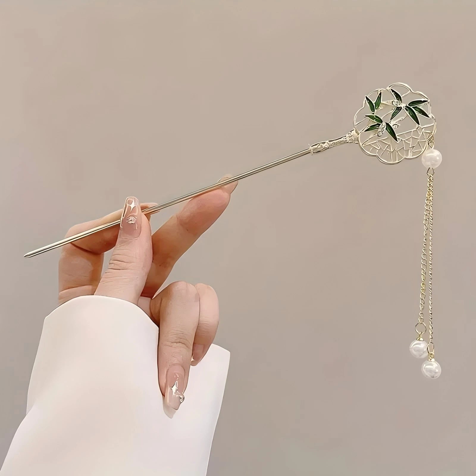 Floral Tassel Hair Pin