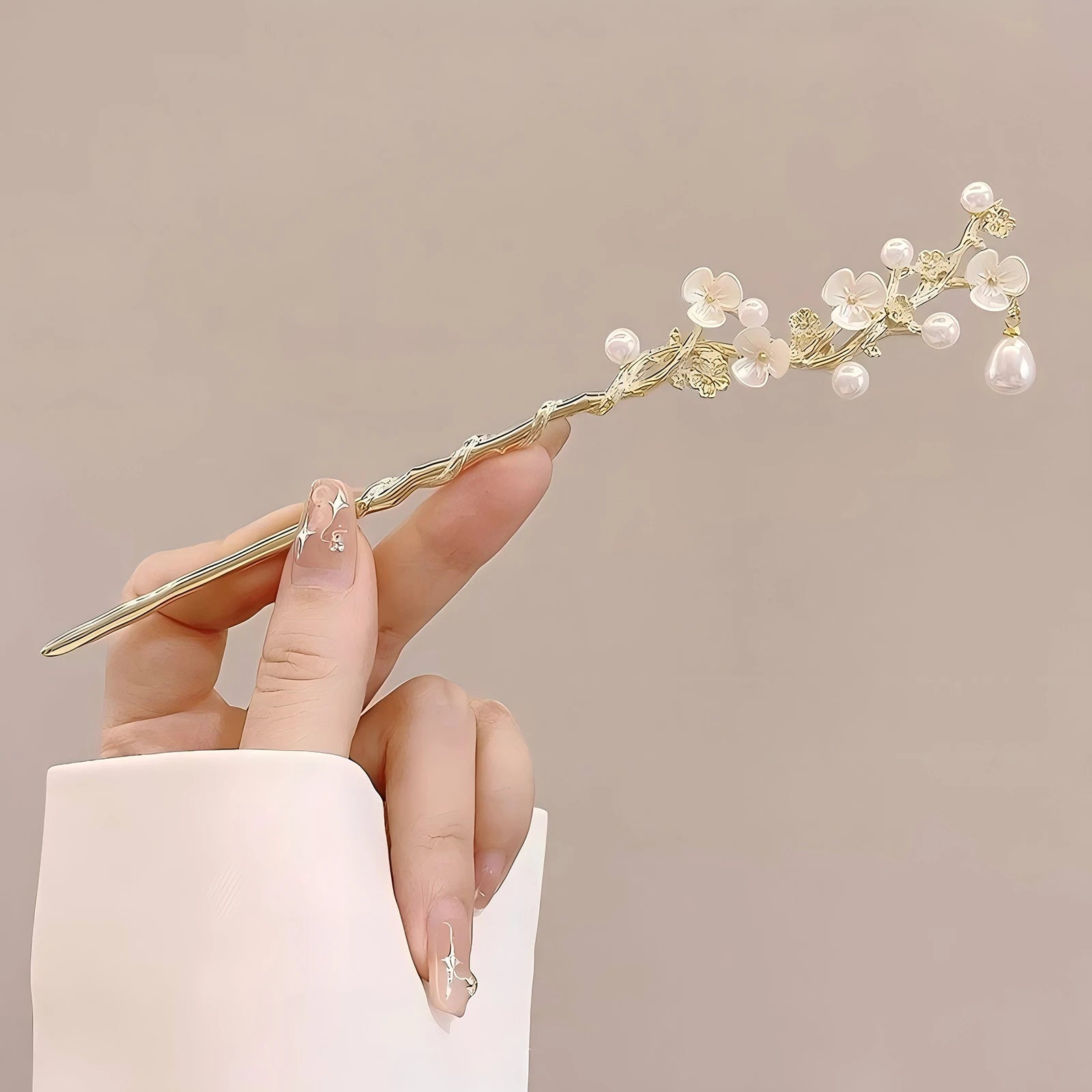 Floral Tassel Hair Pin