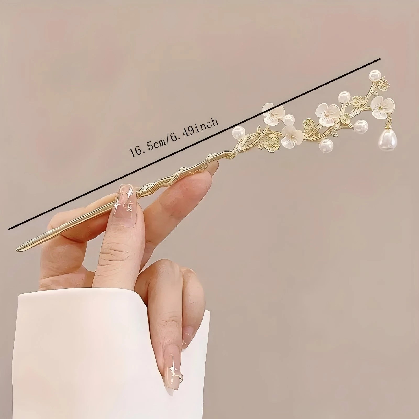 Floral Tassel Hair Pin