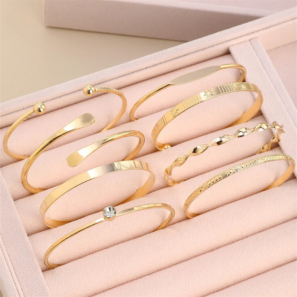 Crystal Twist Bracelet Set