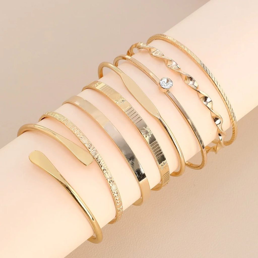 Crystal Twist Bracelet Set