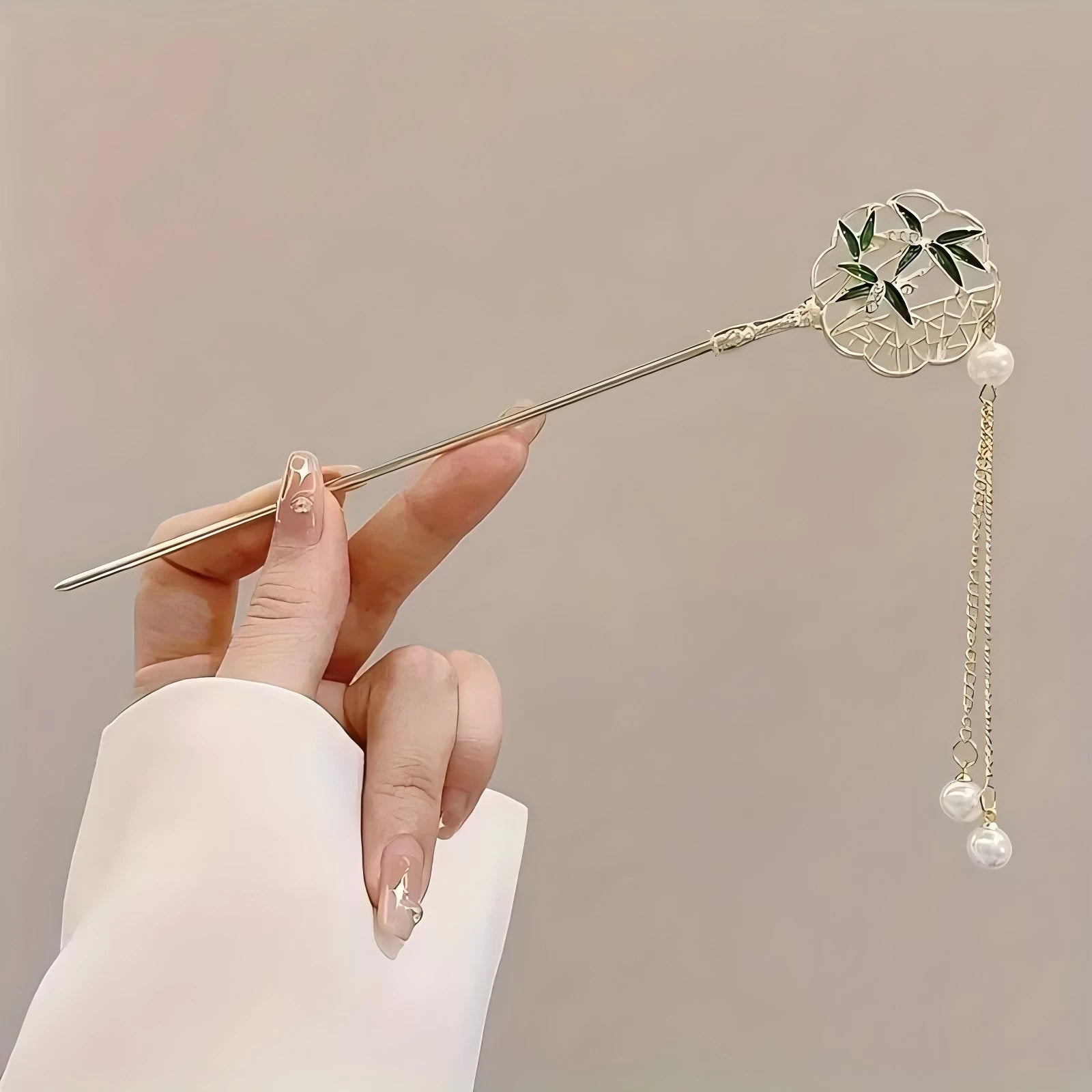 Floral Tassel Hair Pin
