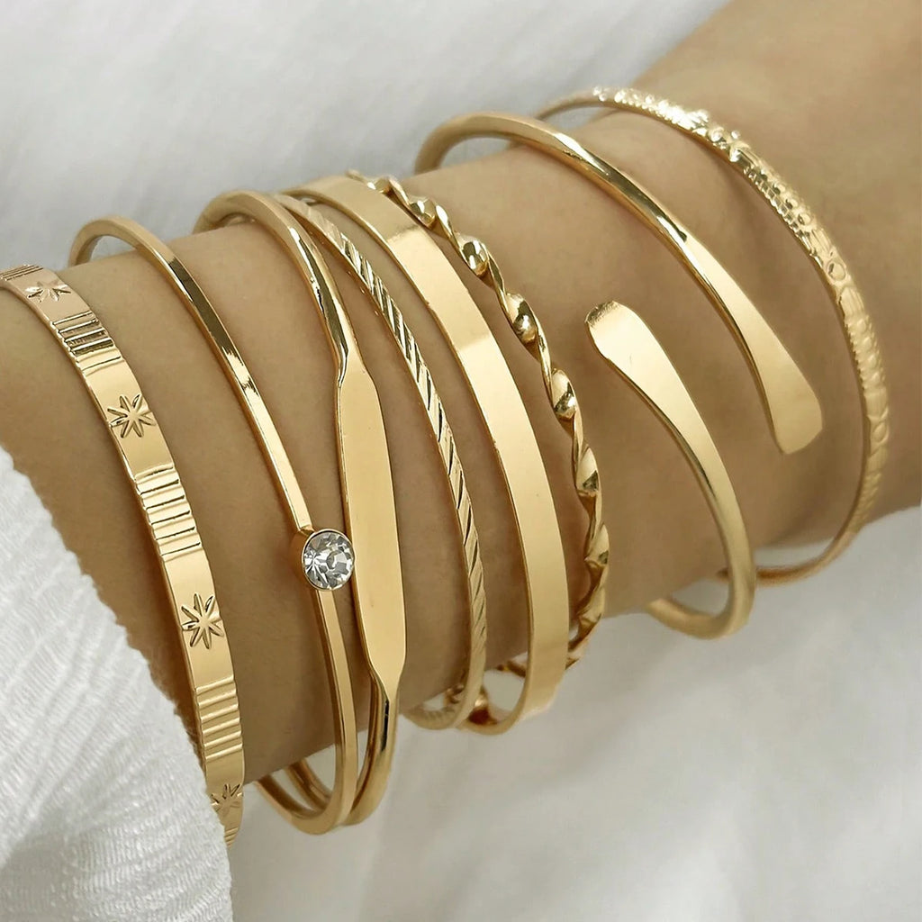 Crystal Twist Bracelet Set