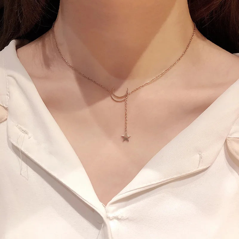 Moon Star Choker Necklace ⭐