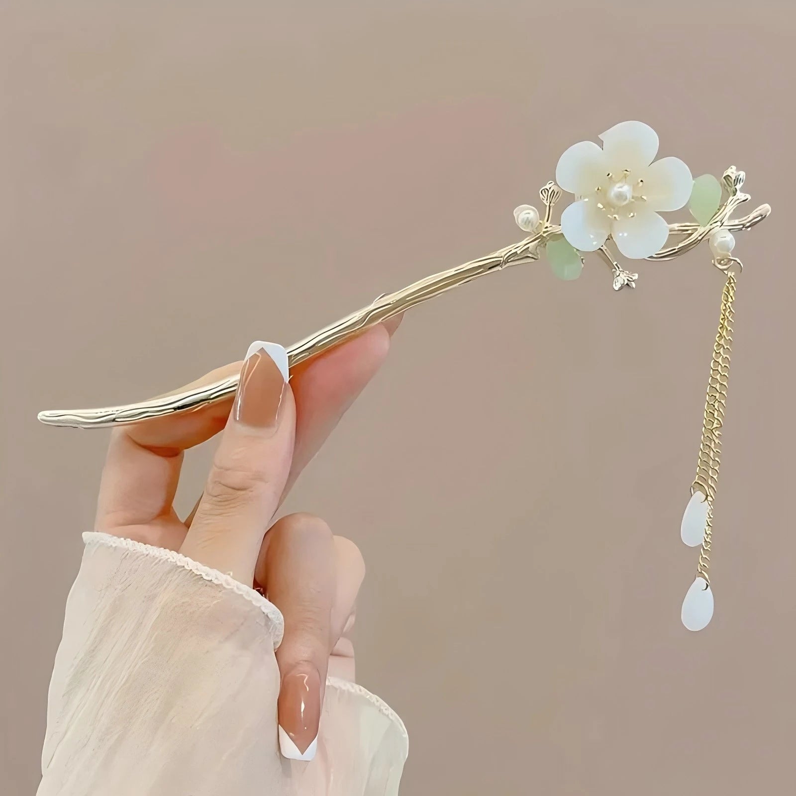 Floral Tassel Hair Pin