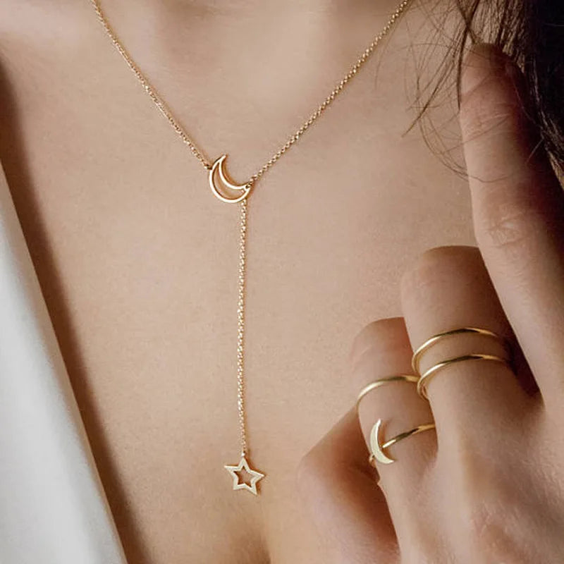 Moon Star Choker Necklace ⭐