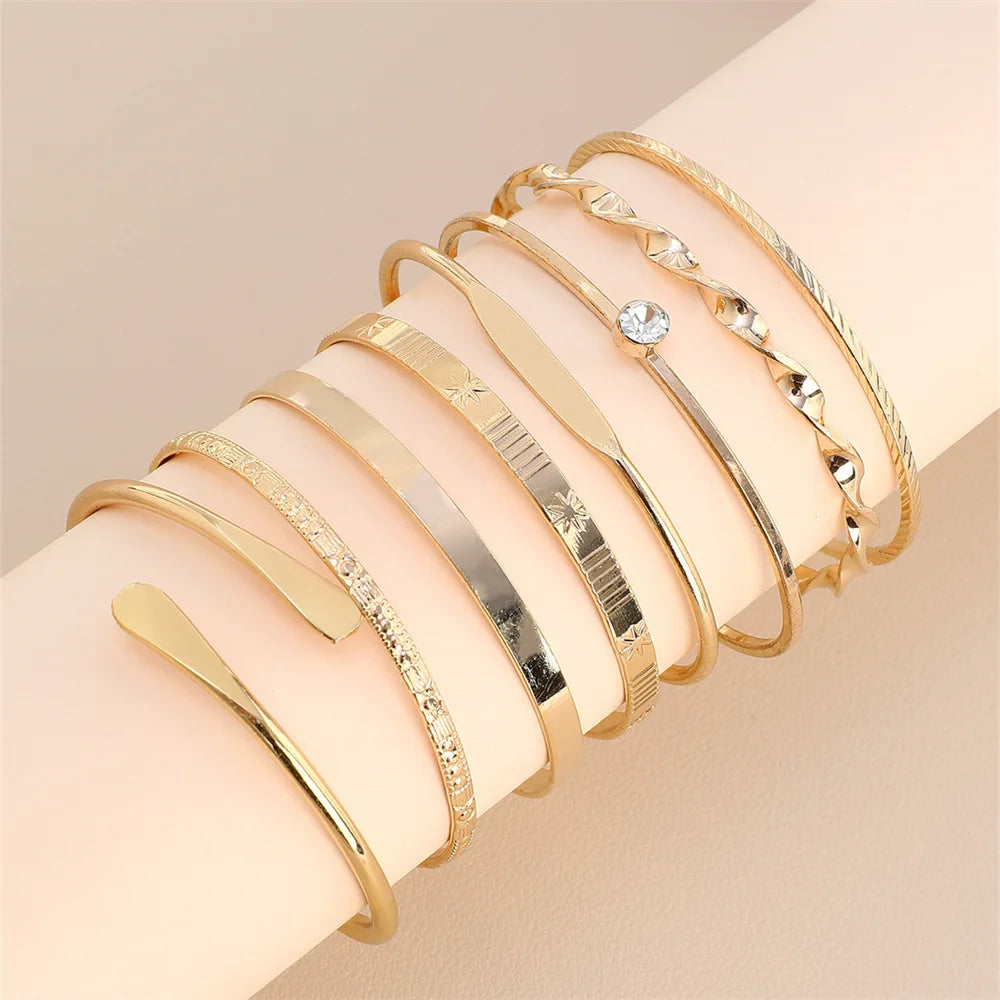 Crystal Twist Bracelet Set